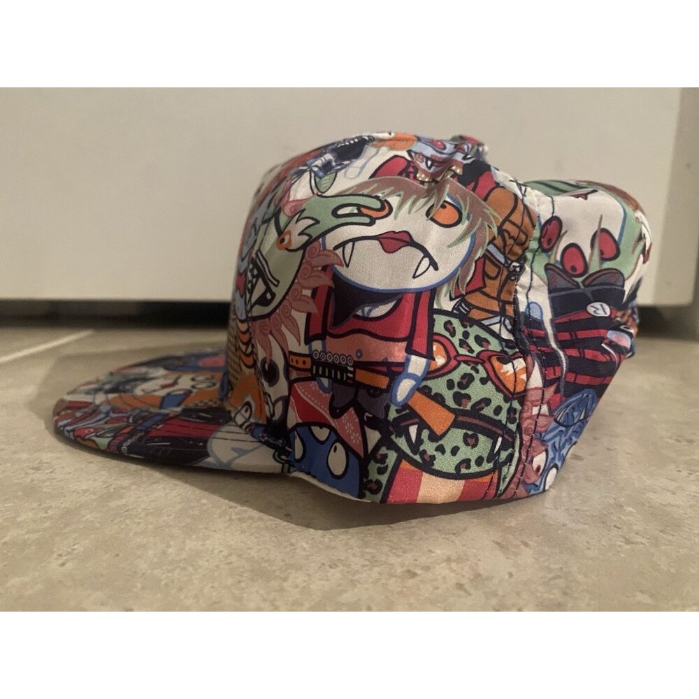 (2) The Monsters Style SnapBack Hat Cap Neon Print Anime Kasing Lung Pop Mart - Picture 4 of 11